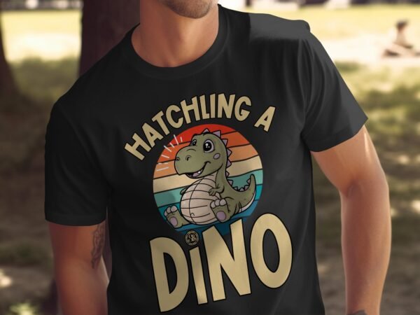 Schlüpfen Eines Dinos T-Shirt Schwangerschaft Ankündigung Pregasaurus Look Eltern in Erwartung Baby Unterwegs Shirt Babyparty Schwangere - Image 5