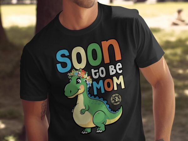 Schwangerschaft T-Shirt Bald Mama Shirt Pregasaurus Shirt Für Werdende Mütter Dino T-Shirt Babybauch Kleidung Baby Dinosaurier Shirt - Image 5
