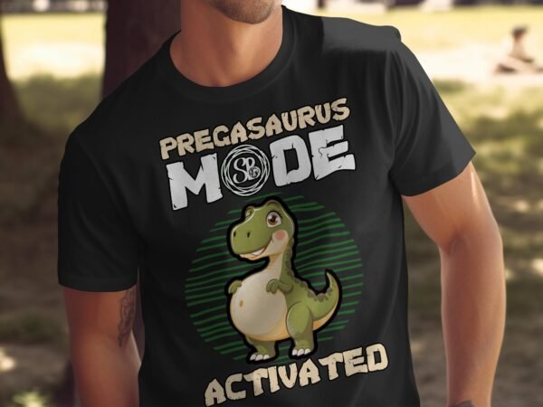 Pregasaurus T-Shirt Werdende Eltern Familienzuwachs Outfit Schwangerschaftsbekleidung Babybauch Mode Dino Mama Shirt Umstandsmode Babyparty - Image 5