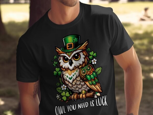 Grüne Eulen Shirt St. Patrick's Day Glück Eule Design Irland Eulen TShirt Irisches Festival St. Patrick's Day Nachteulen Tee - Image 5