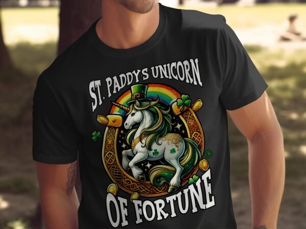 St Paddys Glück Einhorn Shirt St Patricks Day T-Shirt Irland Festival Tee Fun Hufeisen Regenbogen Tee Irische Feierlichkeiten Gold Freude - Image 5