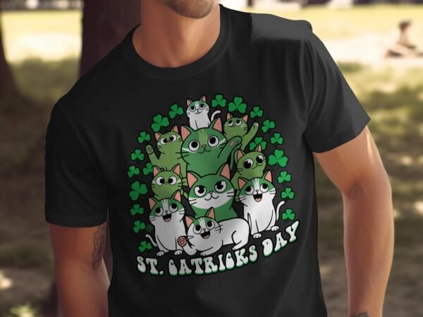 Lustiges St. Patricks Day T-Shirt, Katzen und Hunde T-Shirt, Tierliebhaber Geschenk, St. Catricks Day, Lustige Tiere Kleidung - Image 5