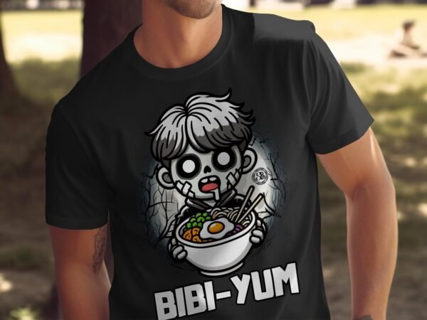 Anime Bibimbap Halloween T-Shirt, Koreanisches Essen Tee, Magisches Kostüm, Ramen MRE Zutaten Shirt, Wahnsinn Bowl Top, Gimbap Party - Image 5