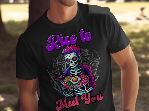 Anime Bibimbap Halloween T-Shirt, Koreanisches Essen Tee, Magisches Kostüm, Ramen MRE Zutaten Shirt, Wahnsinn Bowl Top, Gimbap Party - Image 5