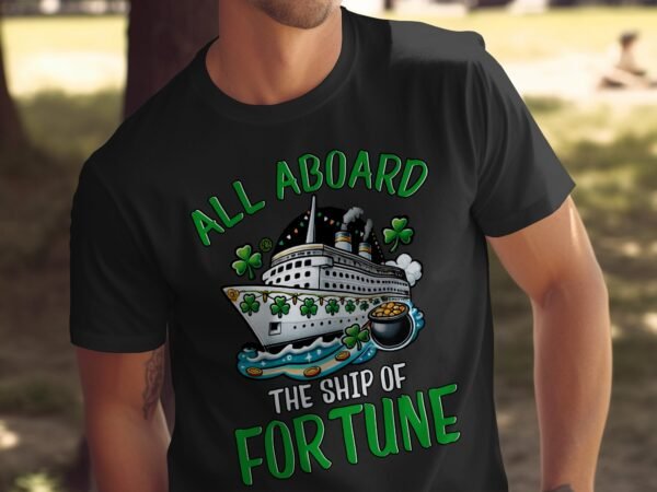 St. Patricks Day T-Shirt, Kreuzfahrt Urlaub Shirt, Schiff des Glücks Design, Lustiges St. Patricks Day Shirt, Geschenk für Reisende - Image 5