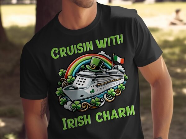 St. Patrick's Day T-Shirt, Irish Charm Cruise Shirt, Holiday on a Ship Top, Cruising Vacation Tee, Festive Saint Patrick Tee - Image 5