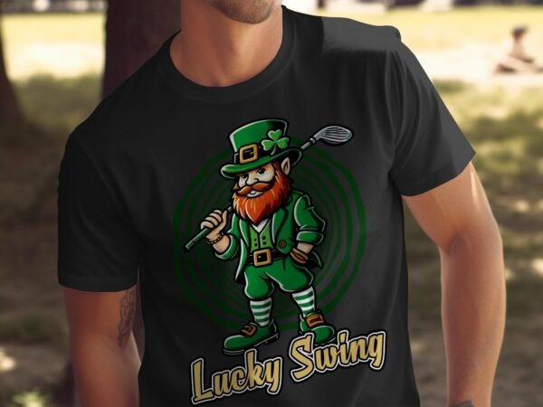 Lustiger St. Patrick's Day Golf T-Shirt, Irish Golfspieler Grafik Tee, Glücklicher Golfer, Perfektes Golfgeschenk, Grüner Glücksbringer - Image 4
