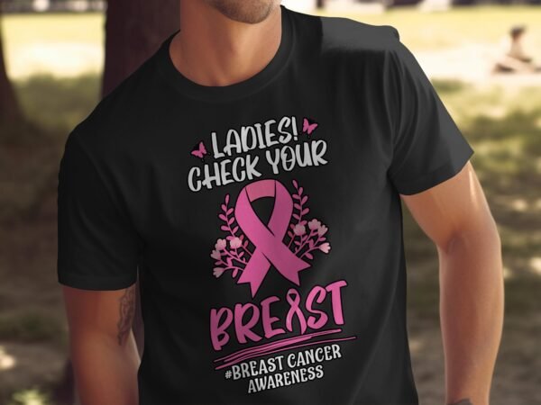 Kampf Stärke Hoffnung Brustkrebs Bewusstsein T-Shirt, Vorsorgeuntersuchung Gesundheit Tee, Hilfe Symbol der Solidarität Pinke Schleife Top - Image 5