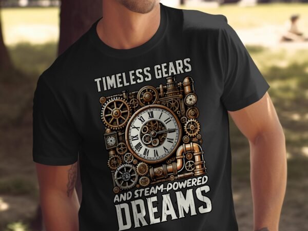 Vintage Futuristisches Steampunk T-Shirt, Retro Fantasiewelt Kostüm, Retro Dampfantrieb Shirt, Industriell Viktorianisches Top, Zahnrad Tee - Image 5