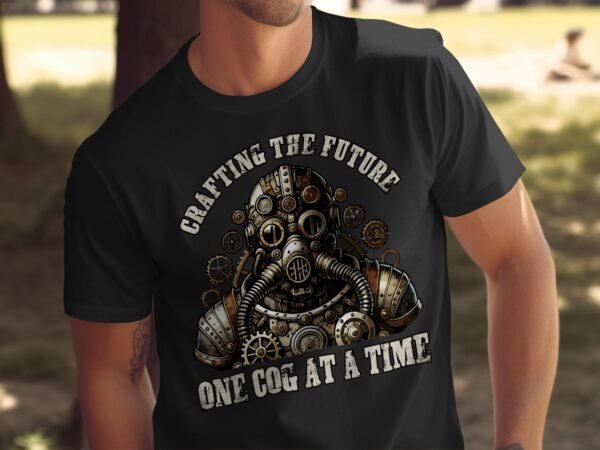 Vintage Futuristisches Steampunk T-Shirt, Retro Fantasiewelt Kostüm, Retro Dampfantrieb Shirt, Industriell Viktorianisches Top, Zahnrad Tee - Image 5