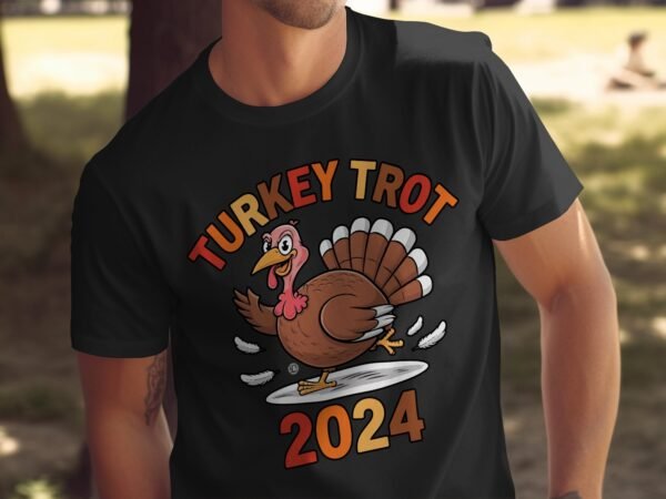Herbstliches Erntedankfest T-Shirt, Traditionell Amerika Kanada Top, Lustiges Truthahn Rennen TROT Shirt, Festliches Geflügel Kürbis Tee - Image 5