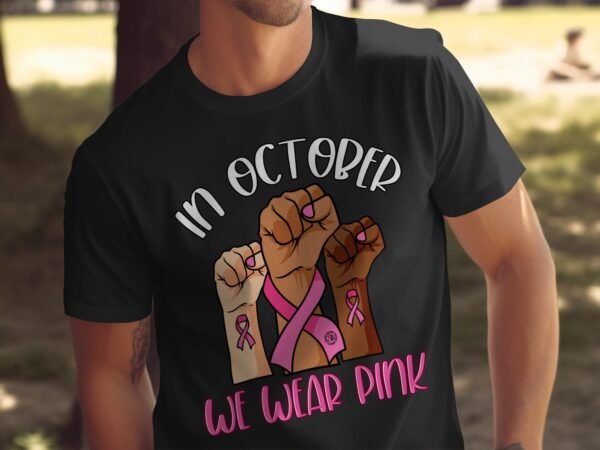 Kampf Stärke Hoffnung Brustkrebs Bewusstsein T-Shirt, Vorsorgeuntersuchung Gesundheit Tee, Hilfe Symbol der Solidarität Pinke Schleife Top - Image 5