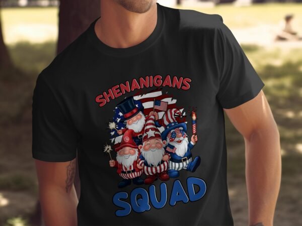 Nationalfeiertag T-Shirt USA 4 Juli Outfit Veteran Patrioten Zwergen Gruppe Shirt Freiheit Style Merica Gnome Design Freiheitsstatue Stolz - Image 5