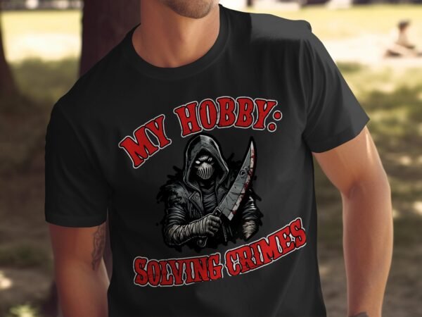 Kriminalfälle True Crime T-Shirt, Mystische Horror Geschichten für Krimi Fans Tee, Rätsel Maskierter Verbrecher Top, Ermittlungen Shirt - Image 5