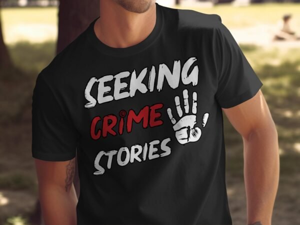 Kriminalfall True Crime T-Shirt, Mystische Horror Geschichten für Krimifans Tee, Rätsel Motiv Verbrecher Top, Beweismitteluntersuchung Shirt - Image 5