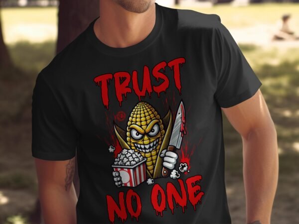 Kriminalfälle True Crime T-Shirt, Mystischer Horror Blut Kinofilm für Krimi Fans Tee, Mais Popcorn Verbrecher Top, Kein Vertrauen Shirt - Image 5