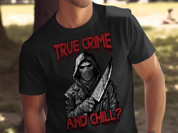 Kriminalfälle True Crime T-Shirt, Mystische Horror Geschichten für Krimi Fans Tee, Rätsel Maskierter Verbrecher Top, Ermittlungen Shirt - Image 5