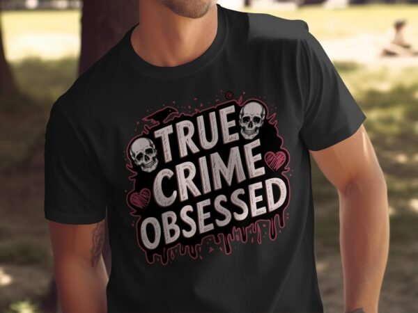 Kriminalfälle True Crime T-Shirt, Mystische Horror Geschichten für Krimi Fans Tee, Rätsel Besessenheit Verbrecher Top, Ermittlungen Shirt - Image 5