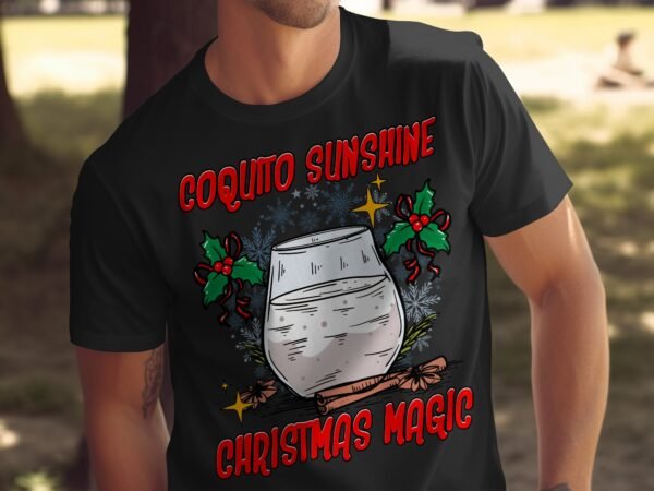Tropisches Coquito Weihnachten T-Shirt, Traditionelles Kokosnuss Urlaubsgetränk Shirt, Festliches Puerto Rico Karibik Tee, Kokos Reisetop - Image 5