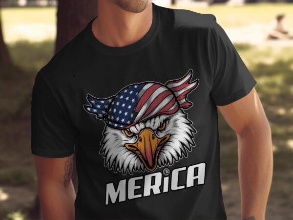 USA Adler T-Shirts Wappentier Adler Merica 4 Juli Outfit Veteran Patrioten Look Freiheit Style Amerika Flaggen Design Weißkopfseeadler - Image 5