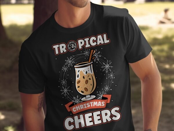 Tropisches Coquito Weihnachten T-Shirt, Traditionelles Kokosnuss Urlaubsgetränk Shirt, Festliches Puerto Rico Karibik Tee, Kokos Reisetop - Image 5