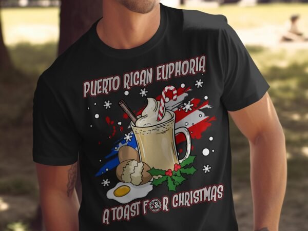 Tropisches Coquito Weihnachten T-Shirt, Traditionelles Kokosnuss Urlaubsgetränk Shirt, Festliches Puerto Rico Karibik Tee, Kokos Reisetop - Image 5