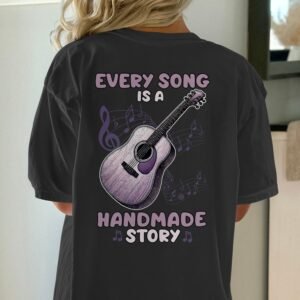 Schallplatte T-Shirt Musik Liebhaber Vinyl Zeitlose Melodien Platte Shirt Flanel Musiknoten T-Shirt Retro Vintage Akkorde Shirt Akustik Tee