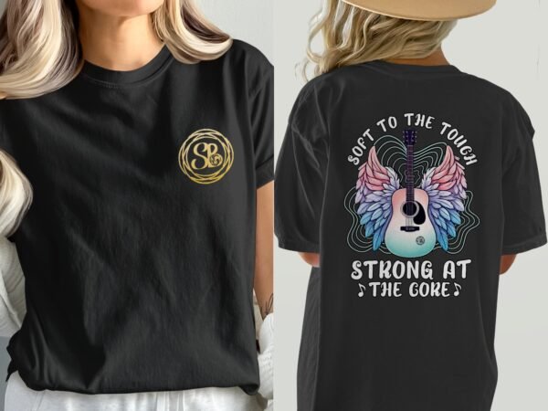 Gitarre Flügel T-Shirt Musikliebhaber Shirt Flanell Konzert TShirt Vintage Festival Shirt Lagerfeuer Sänger Shirt Musiker Retro Sterne Tee - Image 8