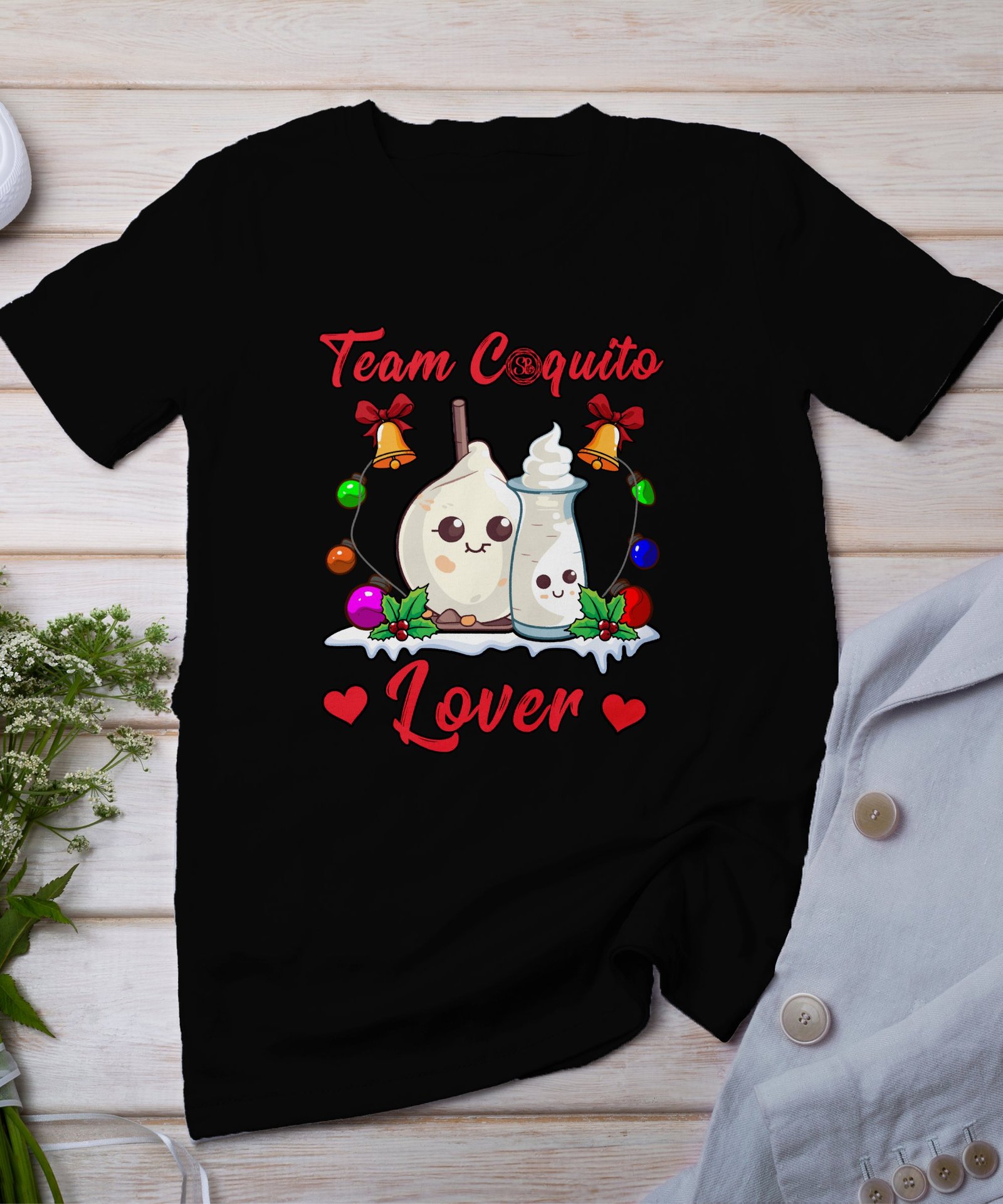 Tropisches Coquito Weihnachten T-Shirt, Traditionelles Kokosnuss Urlaubsgetränk Shirt, Festliches Puerto Rico Karibik Tee, Kokos Reisetop