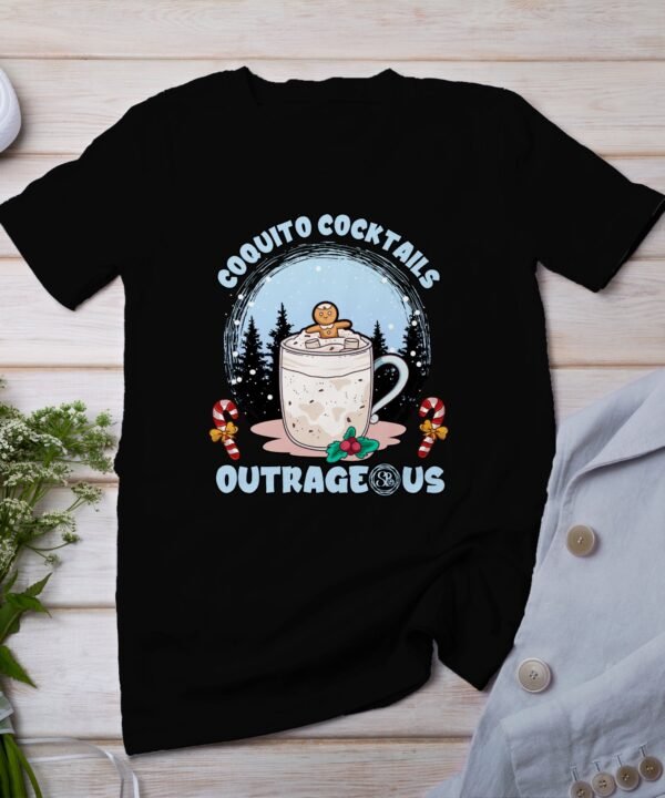 Tropisches Coquito Weihnachten T-Shirt, Traditionelles Kokosnuss Urlaubsgetränk Shirt, Festliches Puerto Rico Karibik Tee, Kokos Reisetop