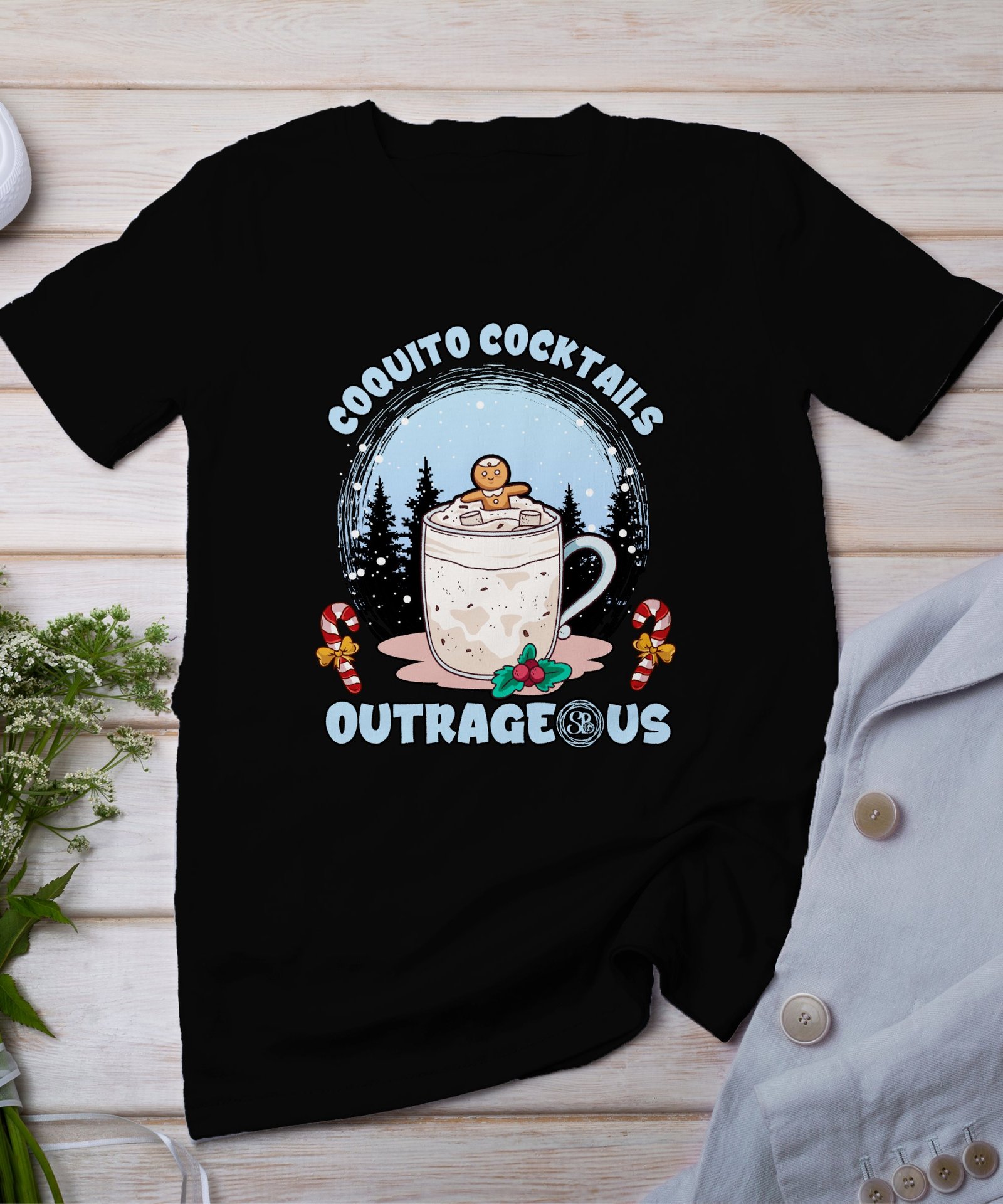 Tropisches Coquito Weihnachten T-Shirt, Traditionelles Kokosnuss Urlaubsgetränk Shirt, Festliches Puerto Rico Karibik Tee, Kokos Reisetop