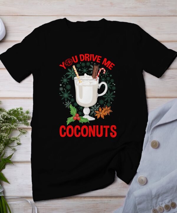 Tropisches Coquito Weihnachten T-Shirt, Traditionelles Kokosnuss Urlaubsgetränk Shirt, Festliches Puerto Rico Karibik Tee, Kokos Reisetop