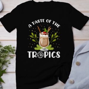 Tropisches Coquito Weihnachten T-Shirt, Traditionelles Kokosnuss Urlaubsgetränk Shirt, Festliches Puerto Rico Karibik Tee, Kokos Reisetop