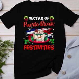 Tropisches Coquito Weihnachten T-Shirt, Traditionelles Kokosnuss Urlaubsgetränk Shirt, Festliches Puerto Rico Karibik Tee, Kokos Reisetop