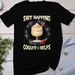 Tropisches Coquito Weihnachten T-Shirt, Traditionelles Kokosnuss Urlaubsgetränk Shirt, Festliches Puerto Rico Karibik Tee, Kokos Reisetop