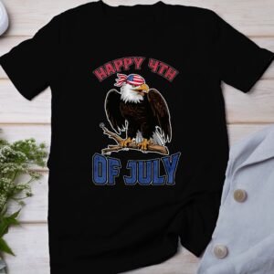 Nationalfeiertag T-Shirt Wappentier Adler USA 4 Juli Outfit Veteran Patrioten Look Freiheit Style Amerika Flaggen Design Weißkopfseeadler