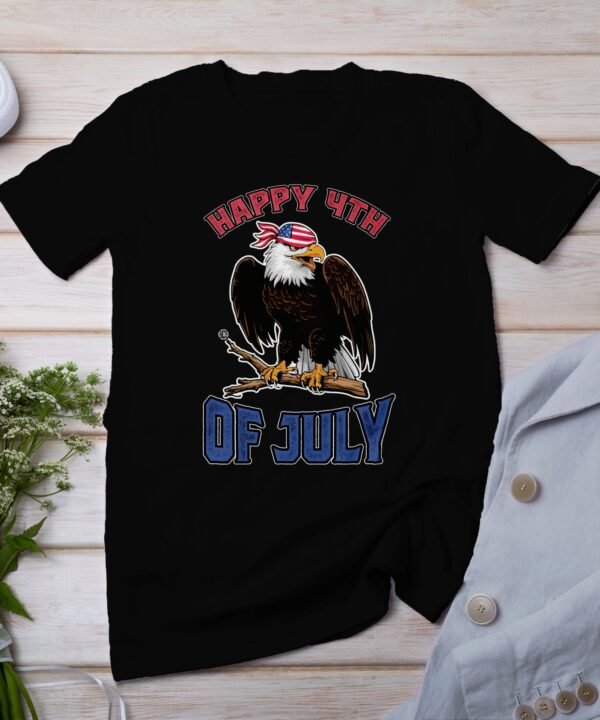 Nationalfeiertag T-Shirt Wappentier Adler USA 4 Juli Outfit Veteran Patrioten Look Freiheit Style Amerika Flaggen Design Weißkopfseeadler