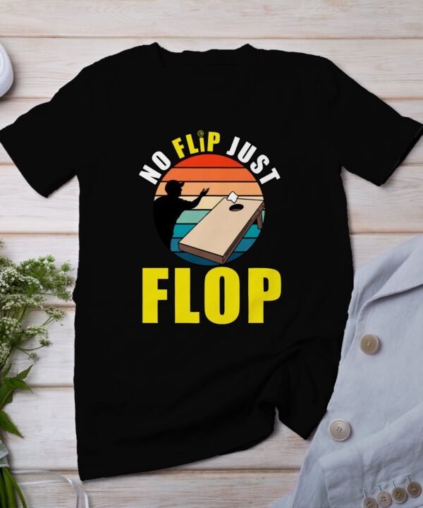 Cornhole Gartenspiel T-Shirt, Camping Freizeitspiel Shirt, Familien Sieger Outfit, Flip Flop Wurfsack Holzbrett Tee, Sommer Wurfspiel Champ