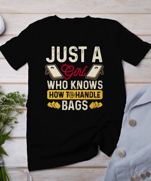 Cornhole Gartenspiel T-Shirt, Camping Freizeitspiel Shirt, Mädchen Sieger Outfit, Wurfsack Holzbrettspiel Tee, Einzigartiges Outdoor-Spiel
