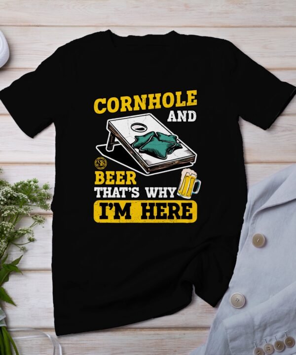 Cornhole Gartenspiel T-Shirt, Camping Freizeitspiel Shirt, Familien Sieger Outfit, Wurfsack Holzbrettspiel Tee, Sommer Outdoor-Spiel Champ