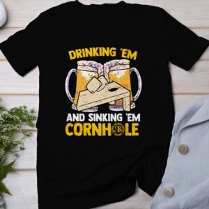 Cornhole Gartenspiel T-Shirt, Camping Freizeitspiel Shirt, Familien Sieger Outfit, Wurfsack Holzbrettspiel Tee, Sommer Outdoor-Spiel Champ