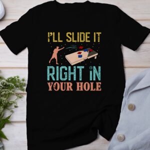 Cornhole Gartenspiel T-Shirt, Camping Freizeitspiel Shirt, Familien Sieger Outfit, Wurfsack Holzbrettspiel Tee, Sommer Outdoor-Spiel Champ