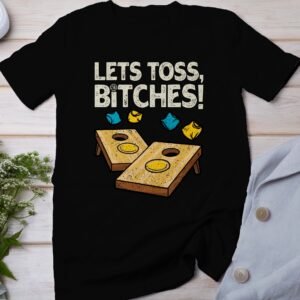 Wurfsack Gartenspiel T-Shirt, Grillparty Freizeitspiel Shirt, Turniersieger Outfit, Cornhole Holzbrettspiel Tee, Sommer Wurfspiel Champ