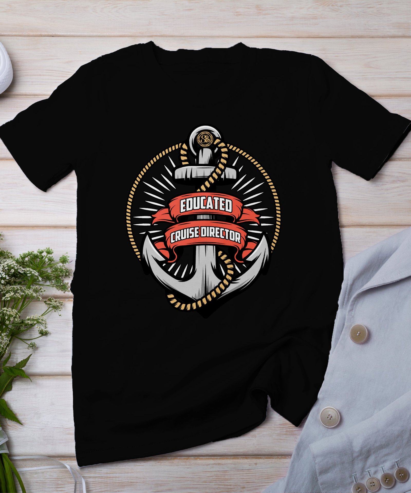 Kreuzfahrt Direktor T-Shirt, Seefahrt Urlaubsplanung Top, Maritimes Reiseorganisator Kapitän Shirt, Ozean Navigator Segel Schifffahrt Tee