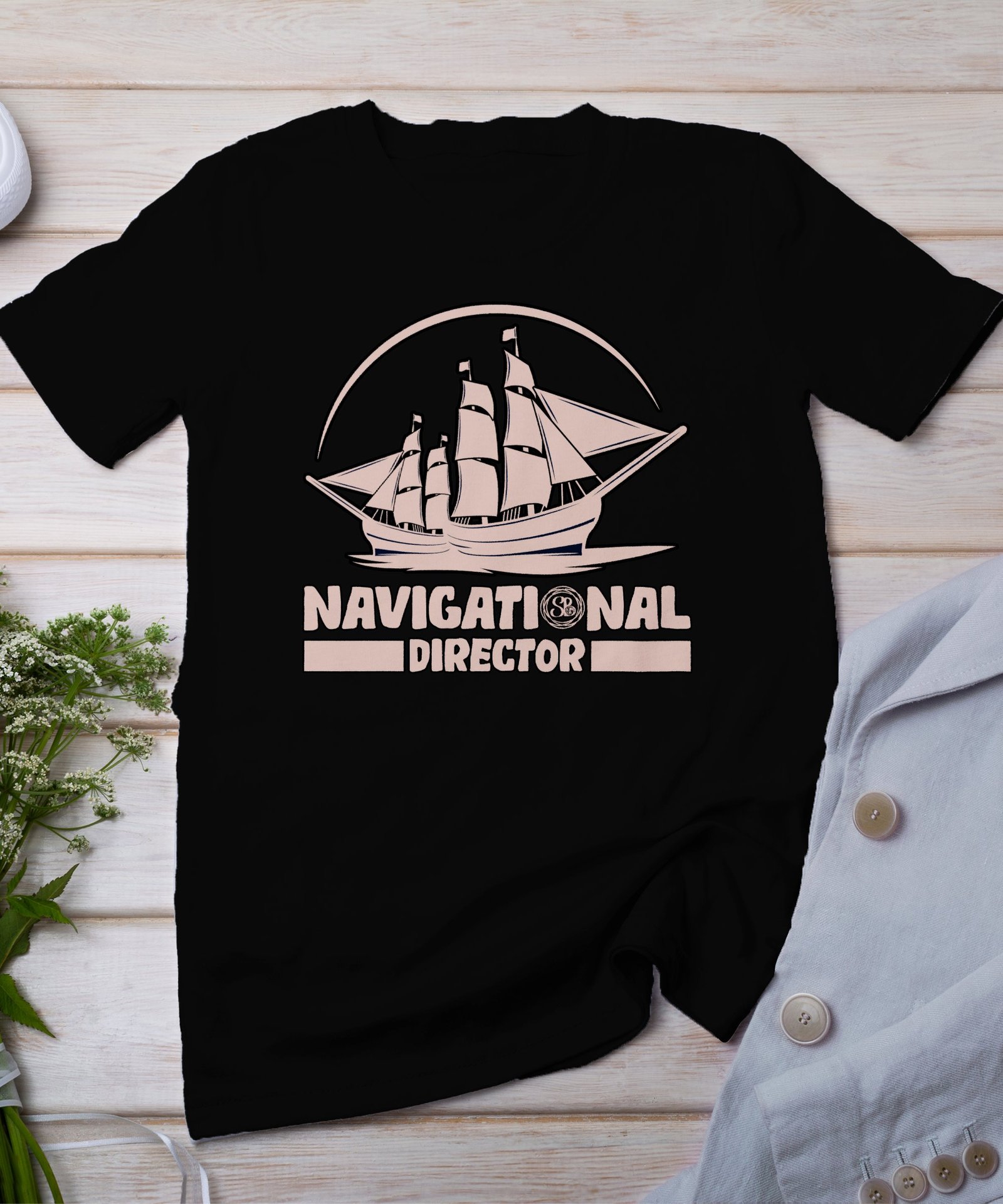 Kreuzfahrt Direktor T-Shirt, Seefahrt Urlaubsplanung Top, Maritimes Reiseorganisator Kapitän Shirt, Ozean Navigator Segel Schifffahrt Tee
