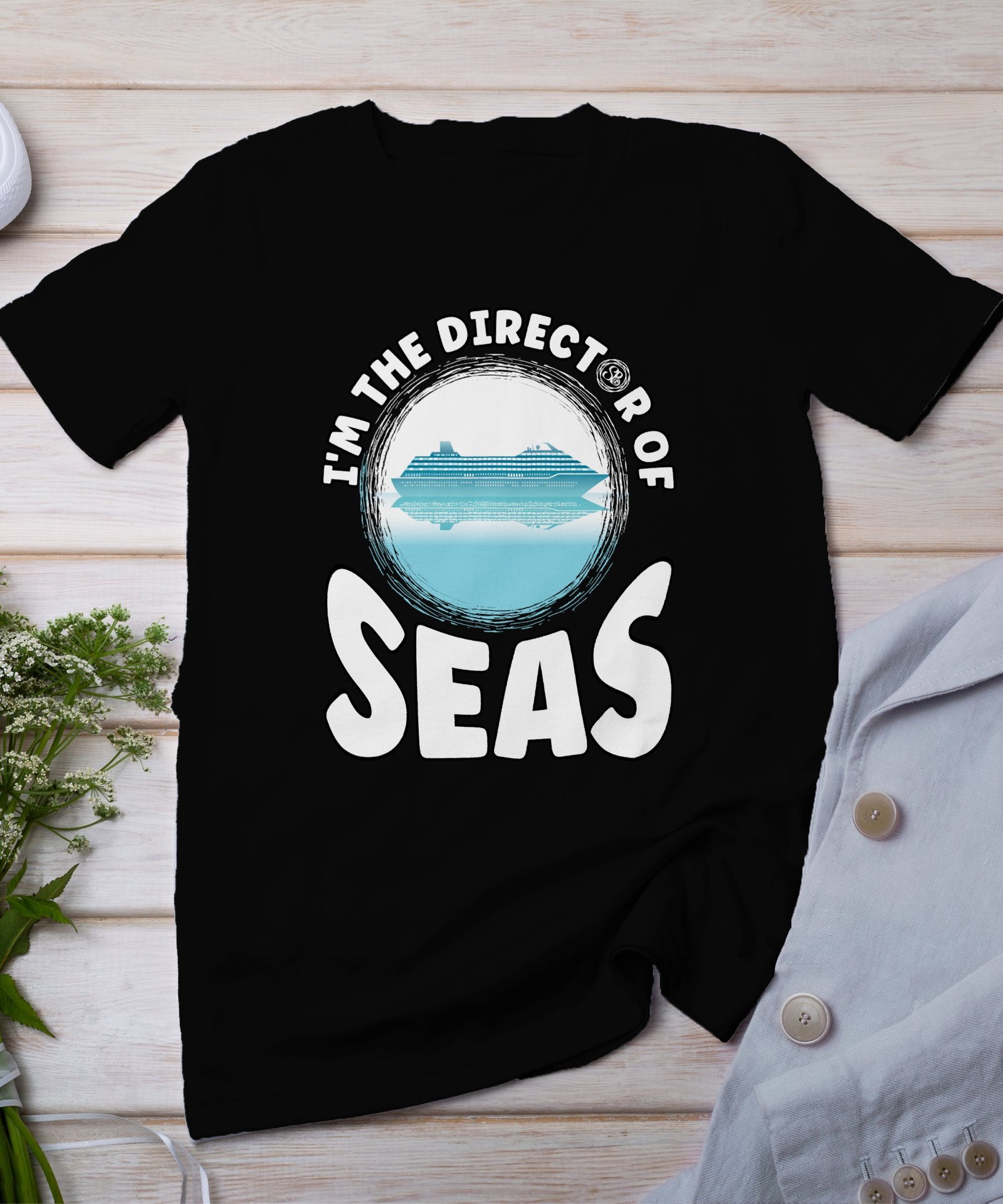 Kreuzfahrt Direktor T-Shirt, Seefahrt Urlaubsplanung Top, Maritimes Reiseorganisator Kapitän Shirt, Ozean Navigator Segel Schifffahrt Tee