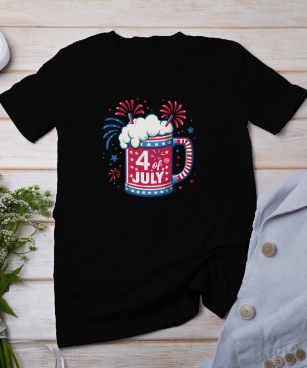 Independence Day Shirt Amerika T-Shirt USA Flagge Shirt 4 Juli Outfit Patrioten Look Freiheit Shirt Sommergetränk Style Feiertag Kleidung