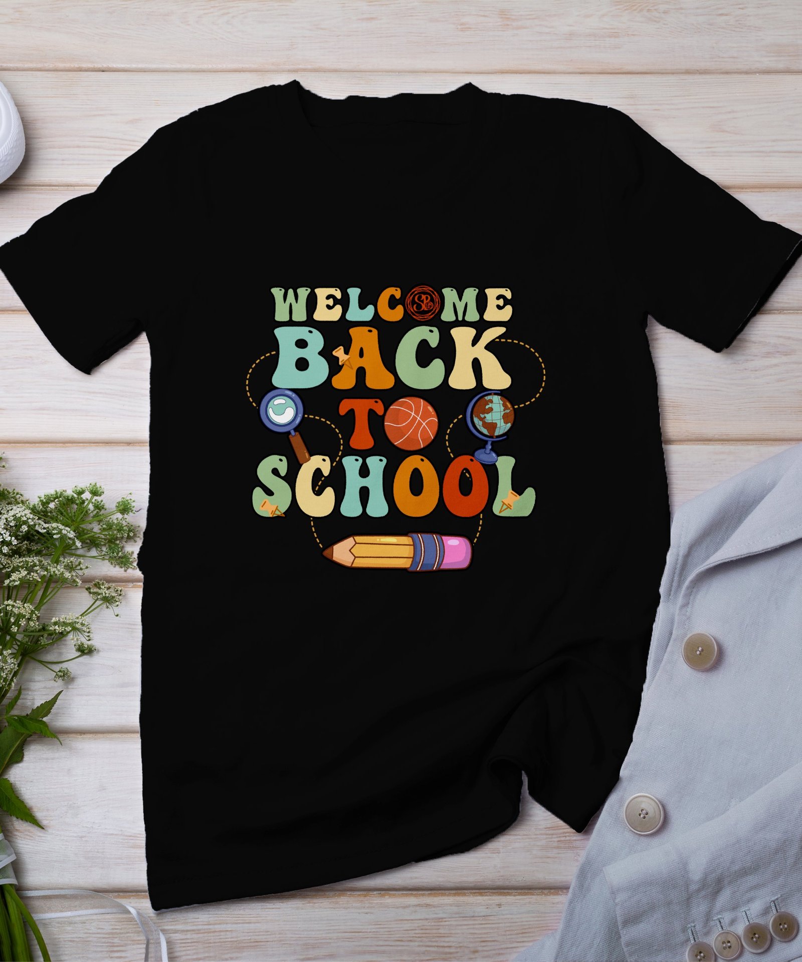 Willkommen Zurück Zur Schule T-Shirts, Retro Schuldesign, Lehrergeschenke, Schulanfang, Bunte Shirts, Alphabet Shirts, Studenten Shirts