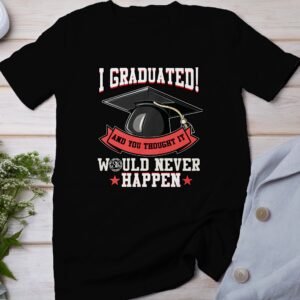 Abschlussgeschenk Schulabschluss T-Shirt für Absolventen Abitur Abschlussfeier Schulabschluss Shirt Doktorhut Student Bachelor Master