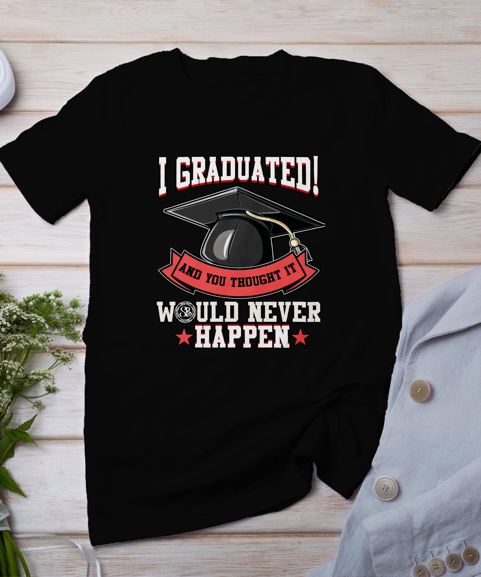 Abschlussgeschenk Schulabschluss T-Shirt für Absolventen Abitur Abschlussfeier Schulabschluss Shirt Doktorhut Student Bachelor Master